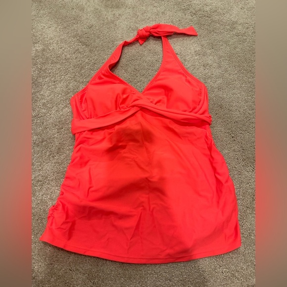 Athleta Orange Tara Swim Halter Top 34 B/C TALL NWT - Picture 2 of 3